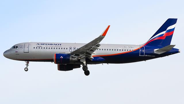 RA-73763:Airbus A320-200:Аэрофлот